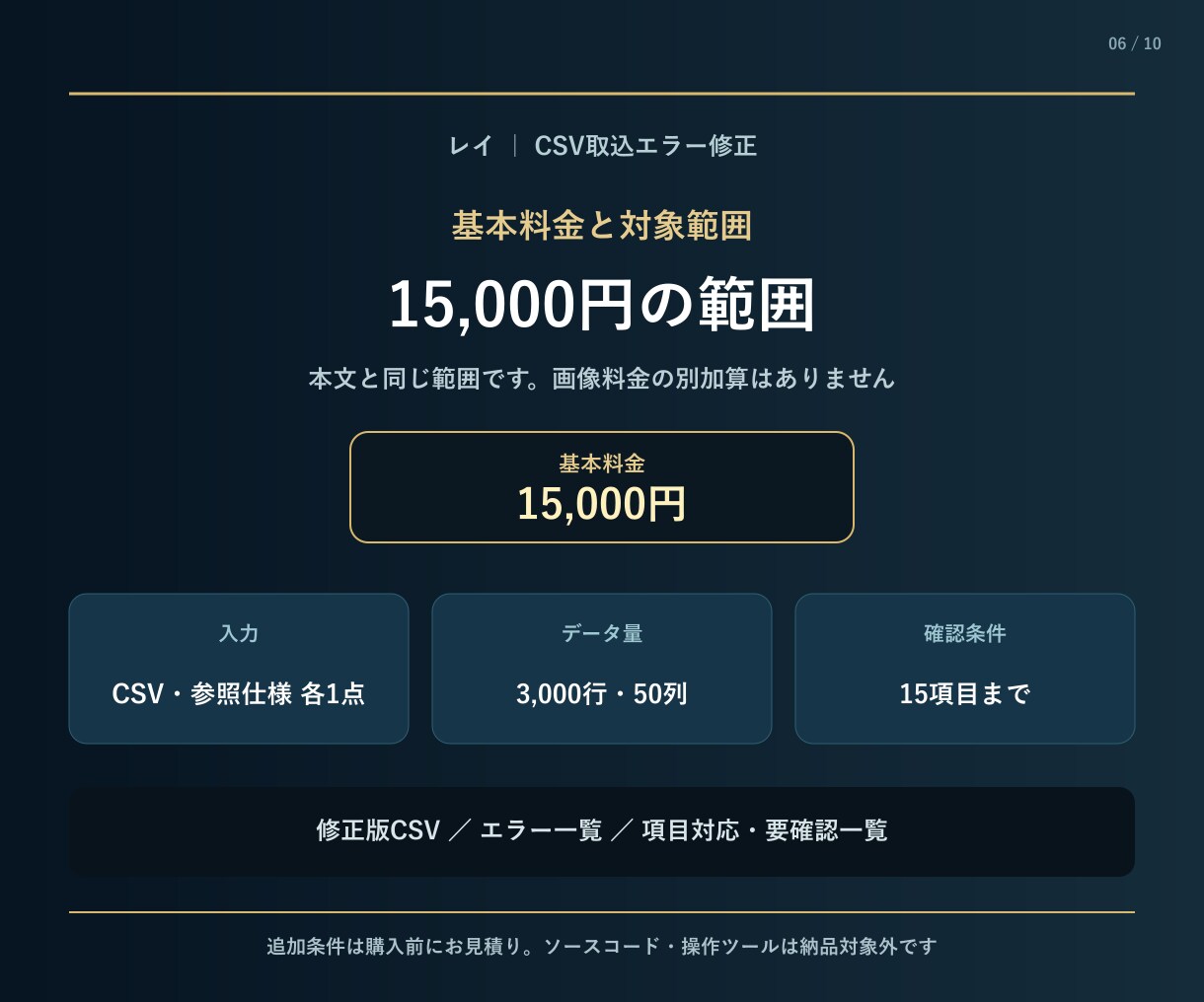 CSV取込エラーの原因を整理して直します エラー行と修正内容を追える形で納品 イメージ6