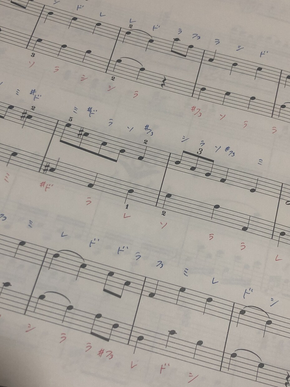 ピアノの指遣い、楽譜の音名を書きます ピアノを始めたばかりの方や、保育士さんに！ イメージ2