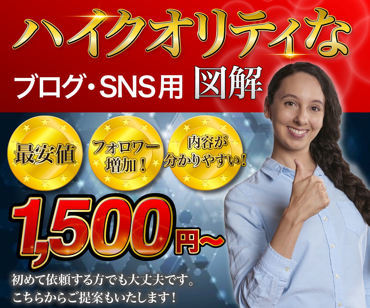 大好評！スタイリッシュで分かりやすい図解作ります 人の目を引く《インパクト大》で《綺麗》な図解でフォロワー増！ イメージ1