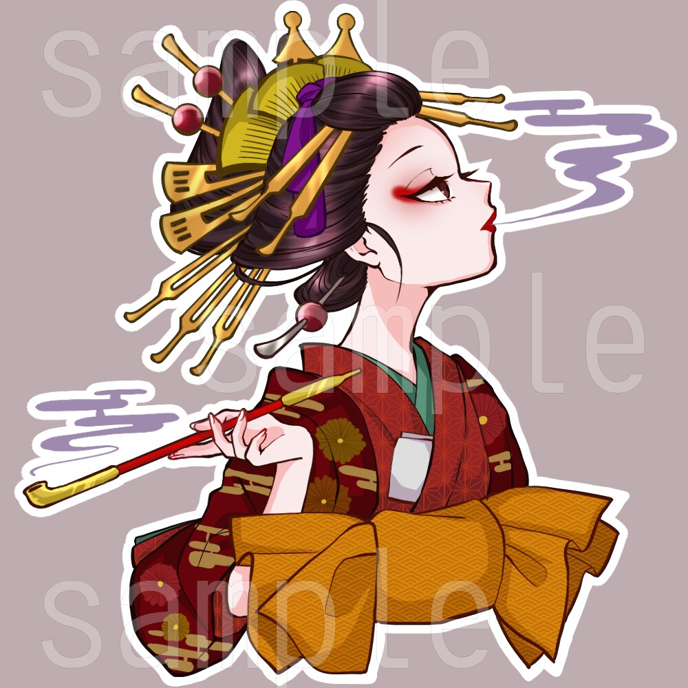 SNSアイコンに使えるイラスト、作成します 洋風の可愛いから和風の妖艶までお任せください！ イメージ2