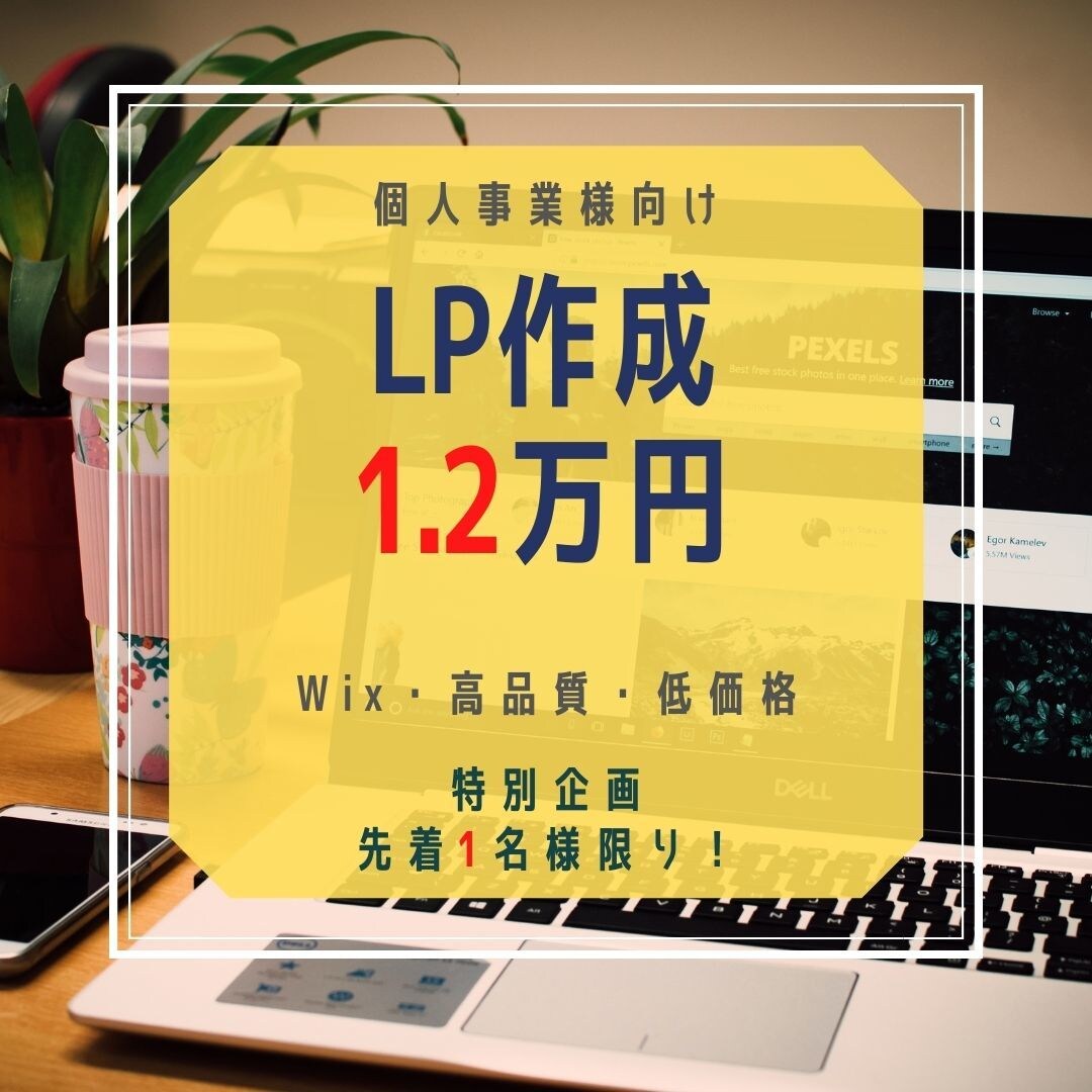延長！先着1名様・2/28＝＞最安LP作成します Wixで最短・高品質・最安なWEBサイトをお届けします。 イメージ1