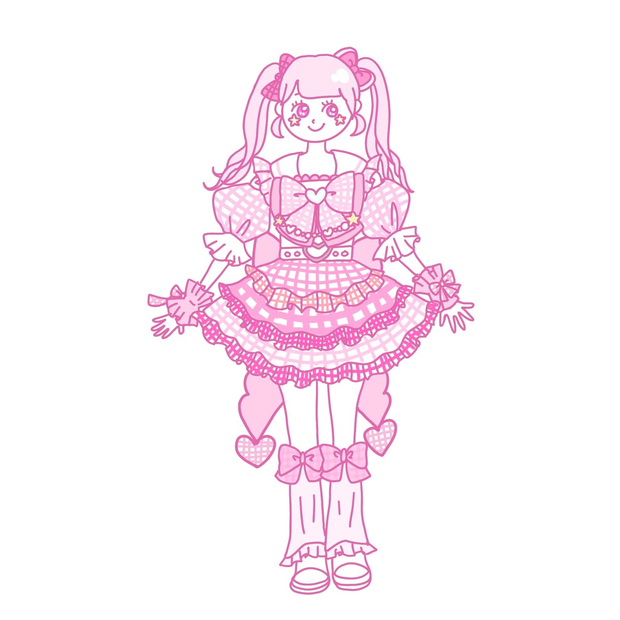 ゆめかわ絵柄のシンプルイラストを描きます ピンクや紫を基調としたシンプルタッチのゆめかわイラスト イメージ2