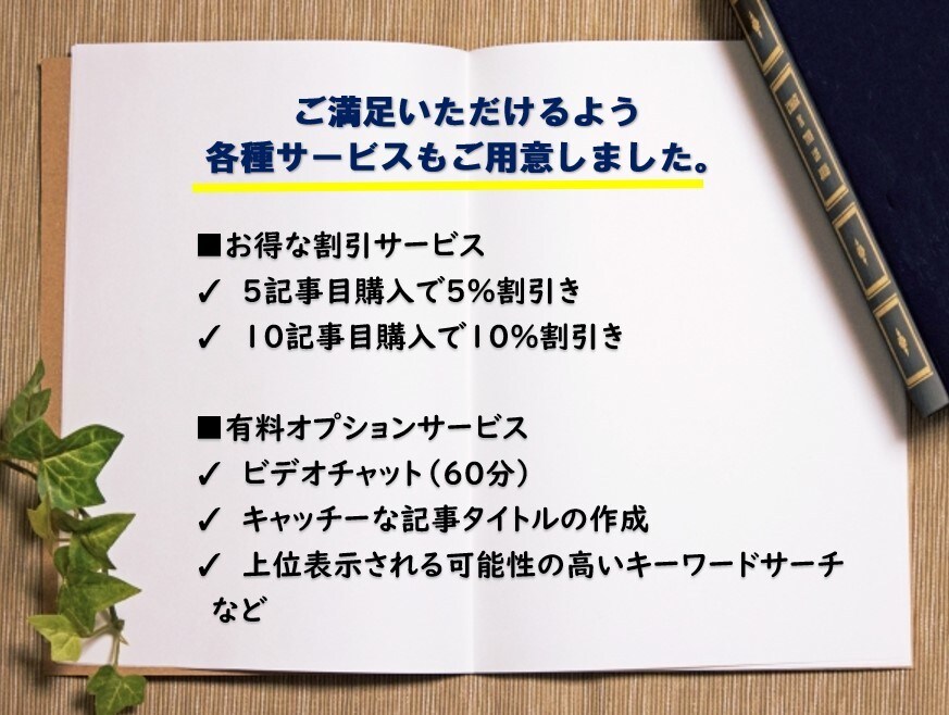 ヒアリングからEEATを考慮した記事を作成します ビジネス分野に幅広く対応。あなたの専門性をSEO記事化！ イメージ4