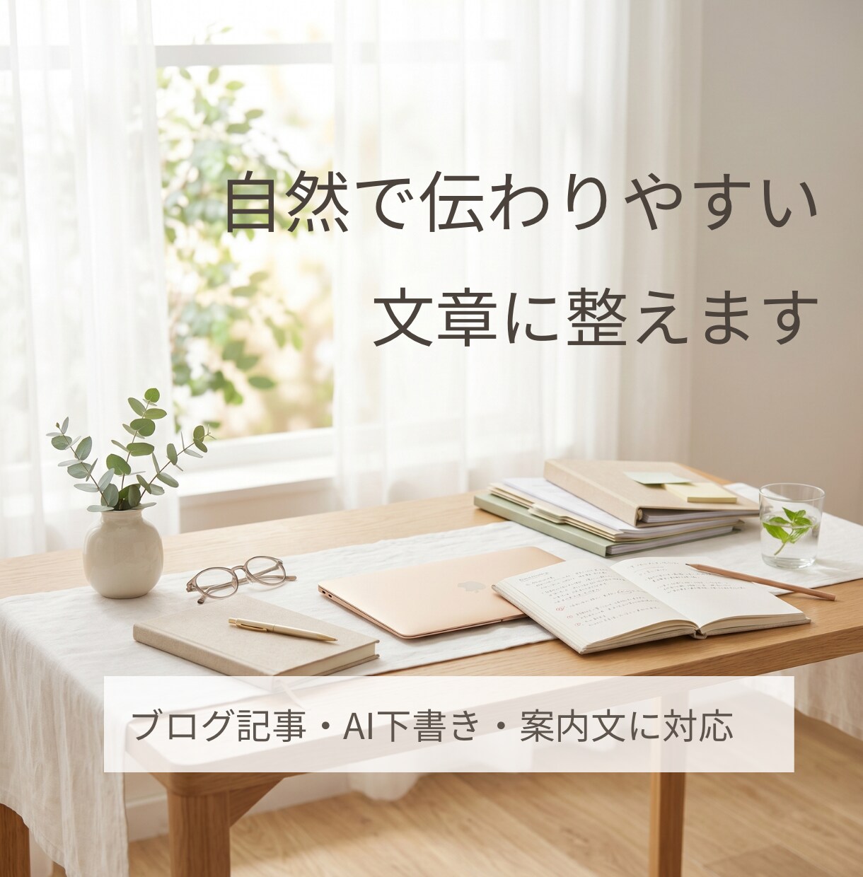 自然で伝わりやすい文章に整えます ブログ記事・AI下書き・案内文の文章修正に対応 イメージ1