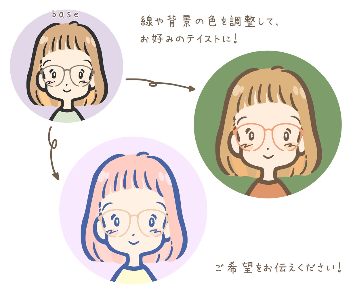 シンプルかわいい♪癒し系アイコンお描きします やさしいタッチでほっこり可愛いあなただけのアイコンを♪ イメージ10