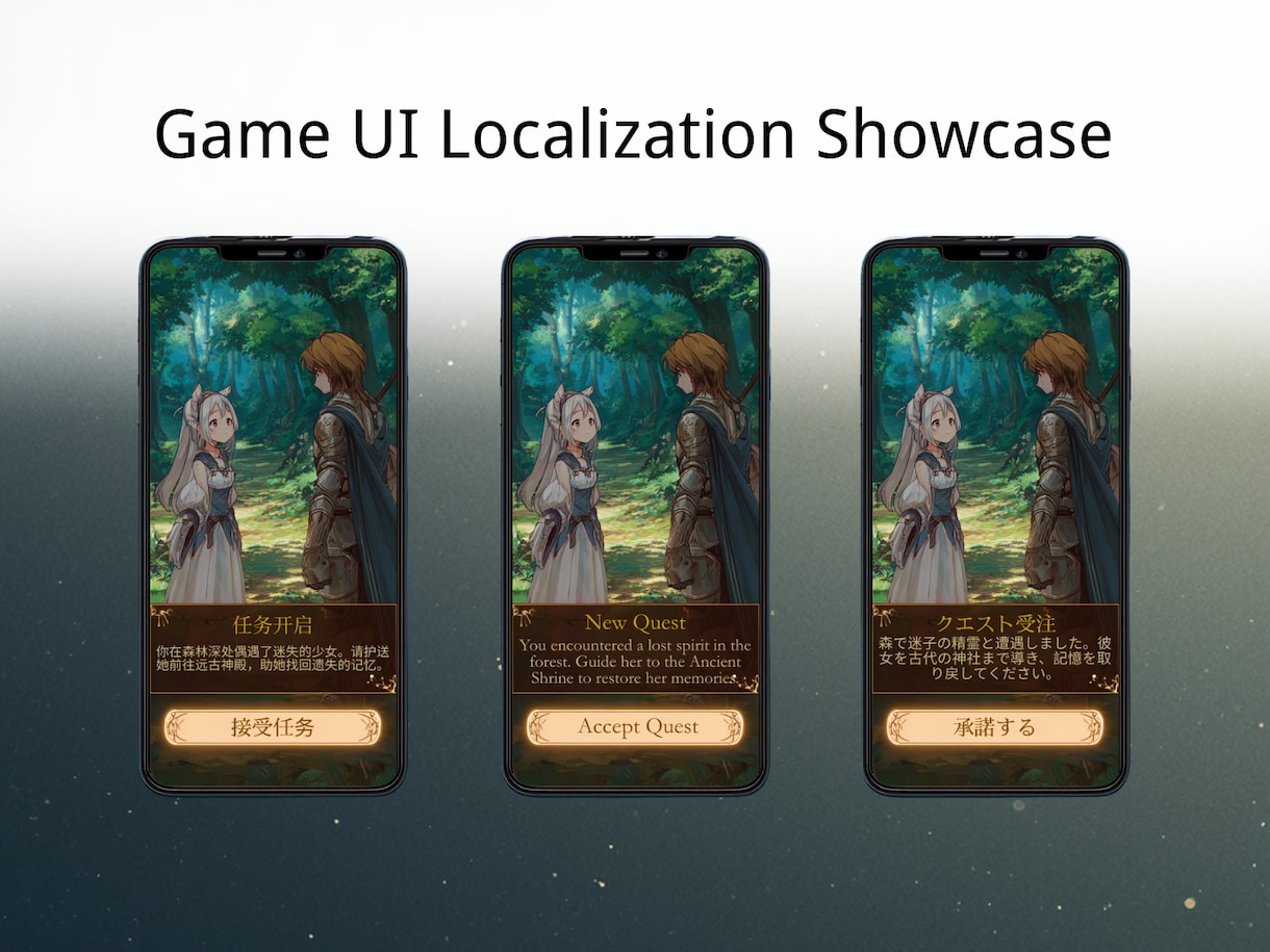 世界観重視！ゲーム・アプリを翻訳しますます 世界へ届け！インディーゲームの日英・日中翻訳。 イメージ1