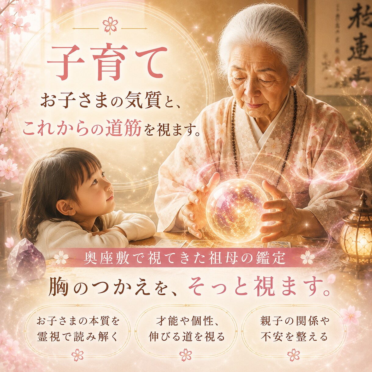 子育て：子の気質と、これからの道を視ます 奥座敷で視てきた祖母の鑑定 / 胸のつかえを解きませんか？ イメージ1
