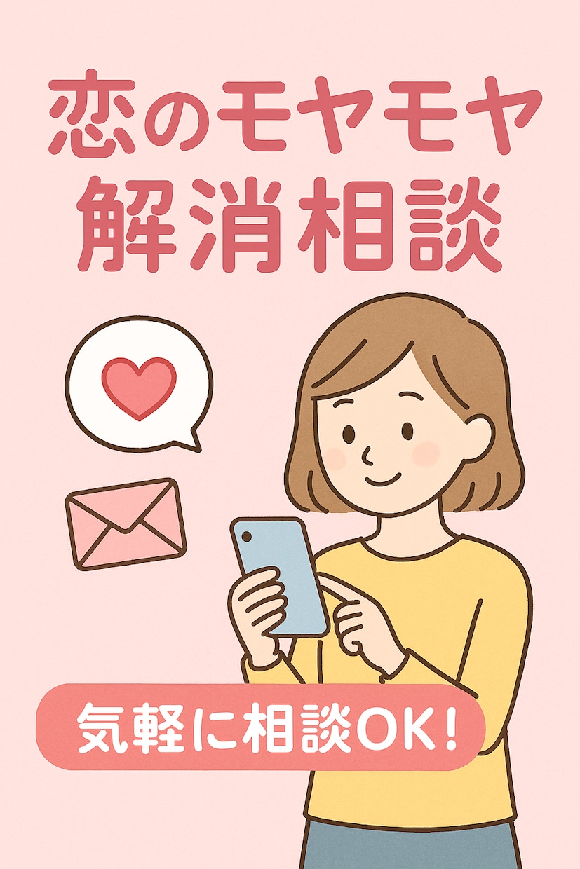 恋のモヤモヤ解消!相談にのります 気になる人とのLINEも、初デートの悩みも、気軽にスッキリ！ イメージ1