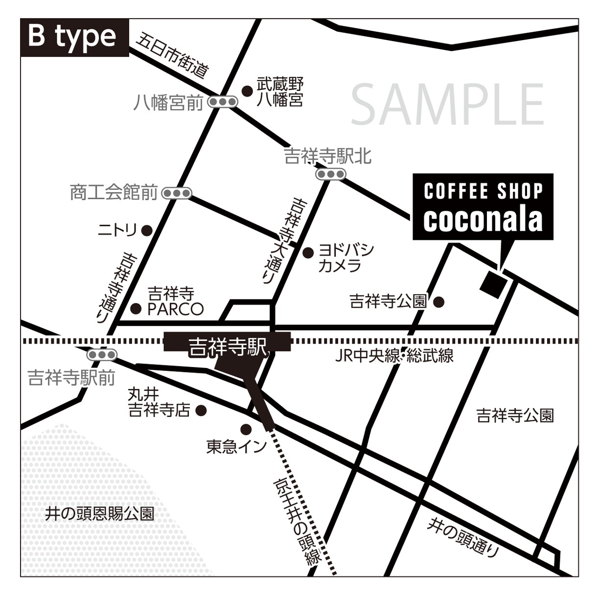 プロのデザイナーが分かりやすい地図を制作します 【商用可】チラシやWEB、ショップカード等に利用いただけます イメージ4