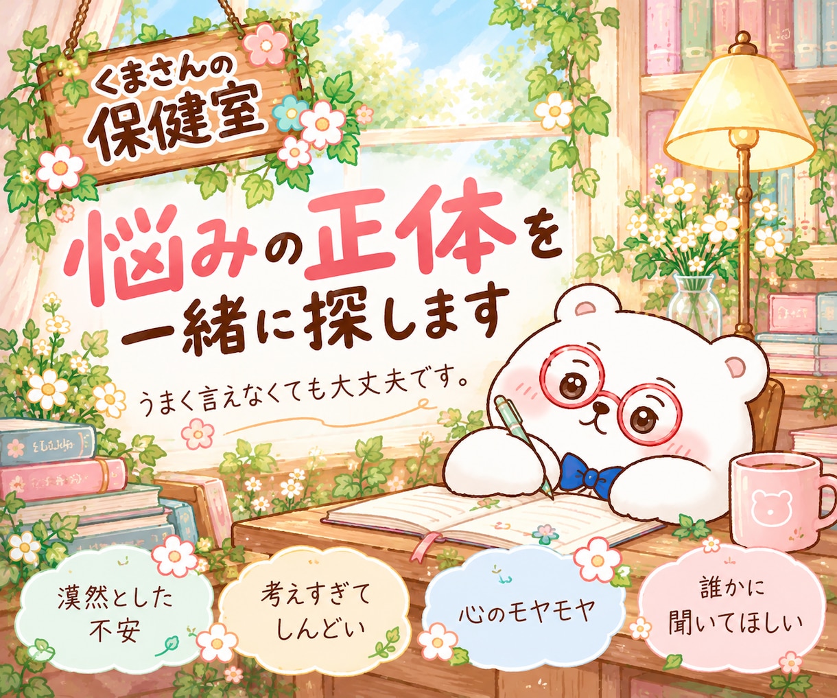 自分でもまとまらない悩みを一緒に整理します 何に悩んでいるのか、話しながら一緒に探しましょう❀ イメージ1
