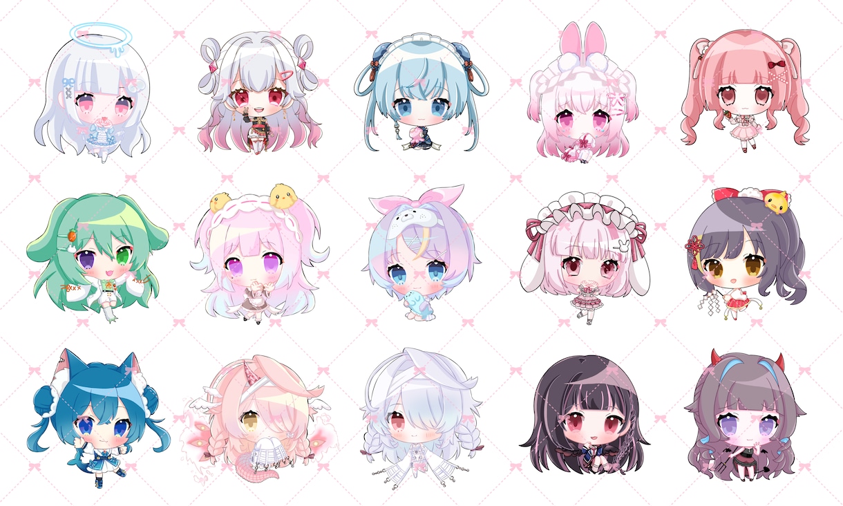 2頭身の可愛いデフォルメを描きます もちもちちゅるキラで可愛いを求めてる方に イメージ2