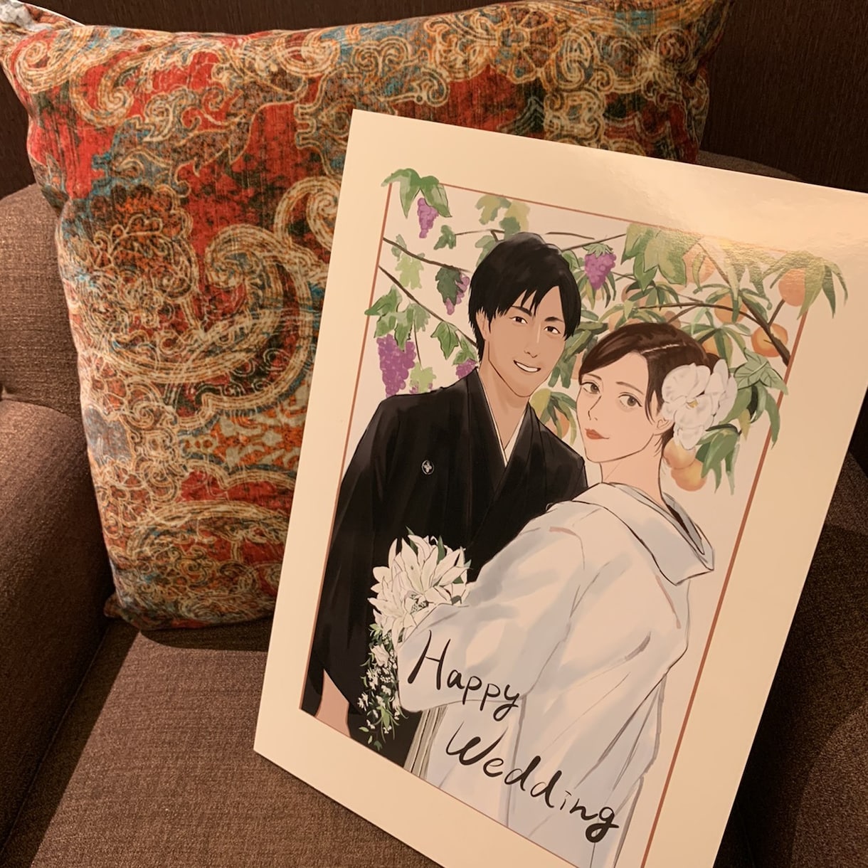 結婚式でのお二人の似顔絵ウェルカムボード描きます デジタルイラスト綺麗で幸せ溢れる絵を描かせて頂きます！ イメージ2