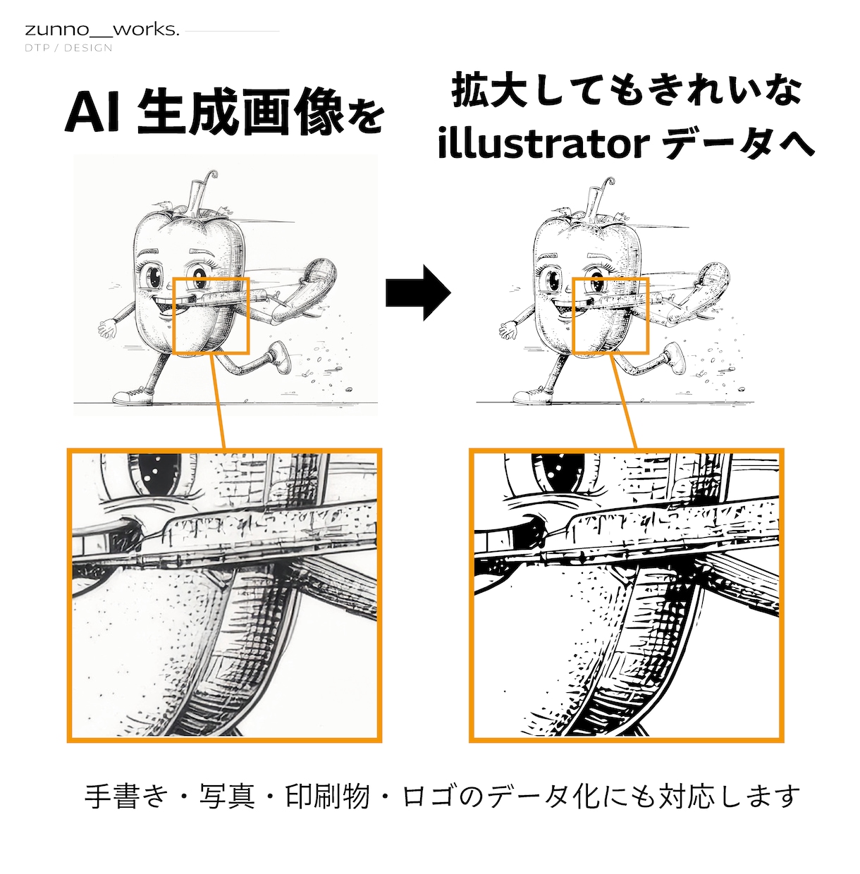 画像・手書きをIllustratorデータにします ✦ 初回3名様限定 ✦ 出品記念価格1,000円で対応します イメージ1