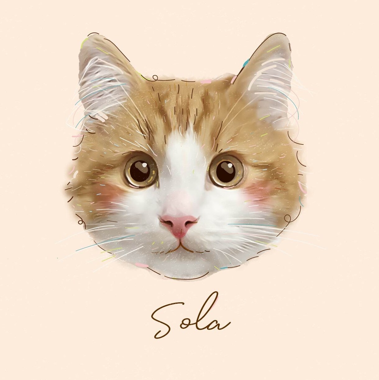 おしゃれで可愛い☆ペットの似顔絵描きます グッズ作成に最適☆世界に１つだけのウチの子イラスト！ イメージ2