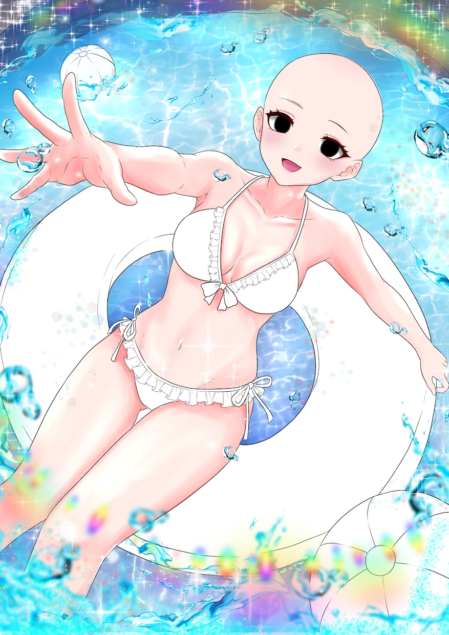 水着量産イラストを描きます 超短納期!8月までの期間限定水着イラスト☆ イメージ4