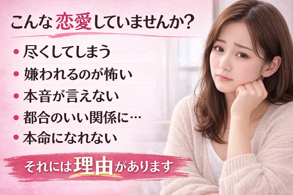 都合のいい女になる原因を恋愛心理から分析します なぜ？恋愛がうまくいかない…理由を心理分析で解き明かします イメージ2