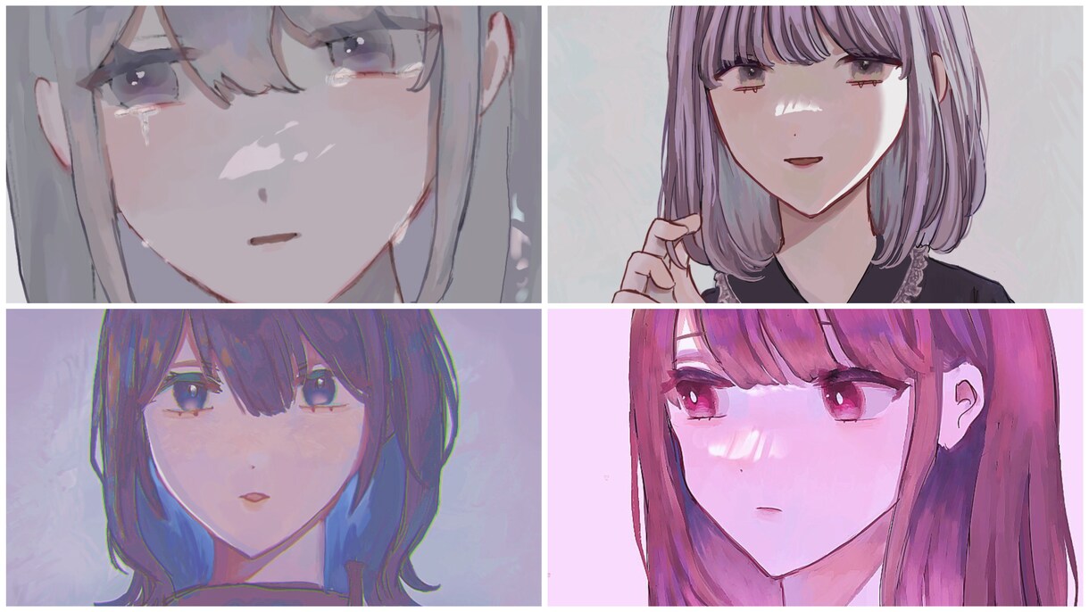 ゆめかわ、儚げな女の子をイラスト描きます 夢絵、3L、コテキャなんでも◎アイコン、ヘッダー、サムネに！ イメージ3