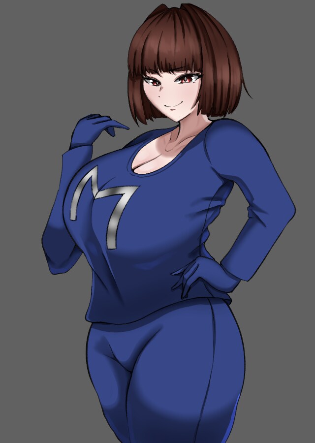 SNS用むっちり大人お姉さん系キャラクター描きます SNSアイコンや壁紙、ヘッダーに最適な一枚をお作りします イメージ1