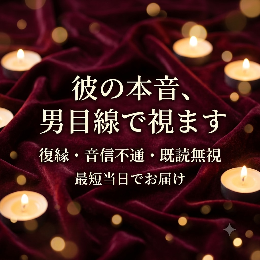 復縁と彼の本音を、タロットと男目線で正直に視ます 復縁・音信不通・片思い中の彼の本音、タロットと男目線で イメージ1