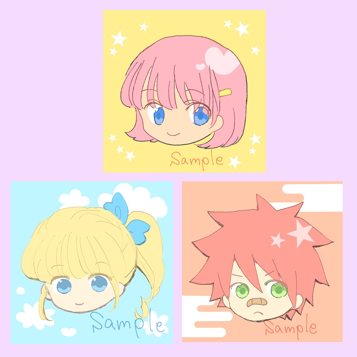 SNSなどで使用できるアイコンイラスト描きます あなたのアイコンゆるかわにします！ イメージ2
