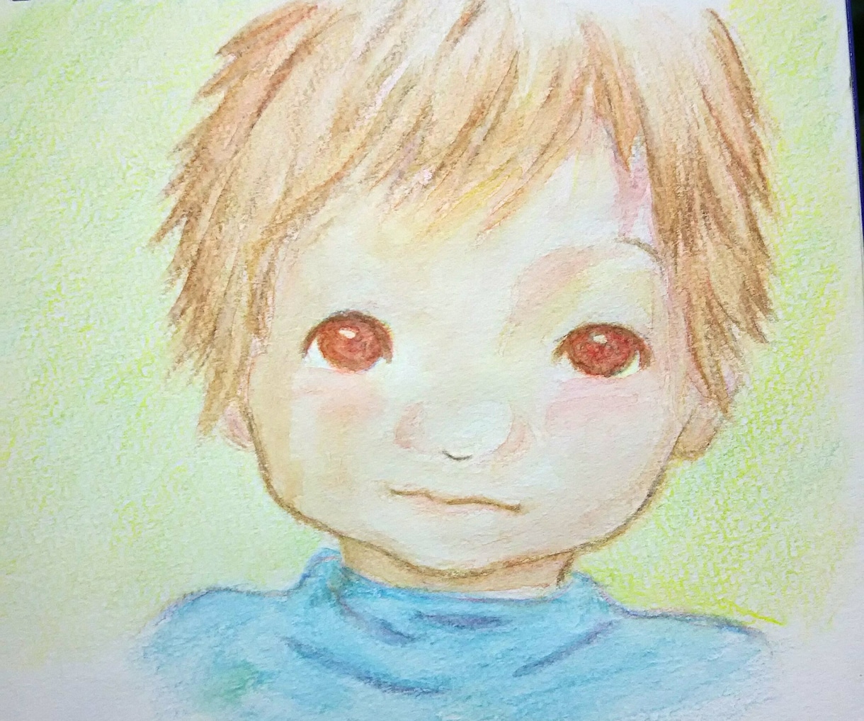 水彩色鉛筆で似顔絵お描きします お祝いなどの記念におすすめです！ イメージ1