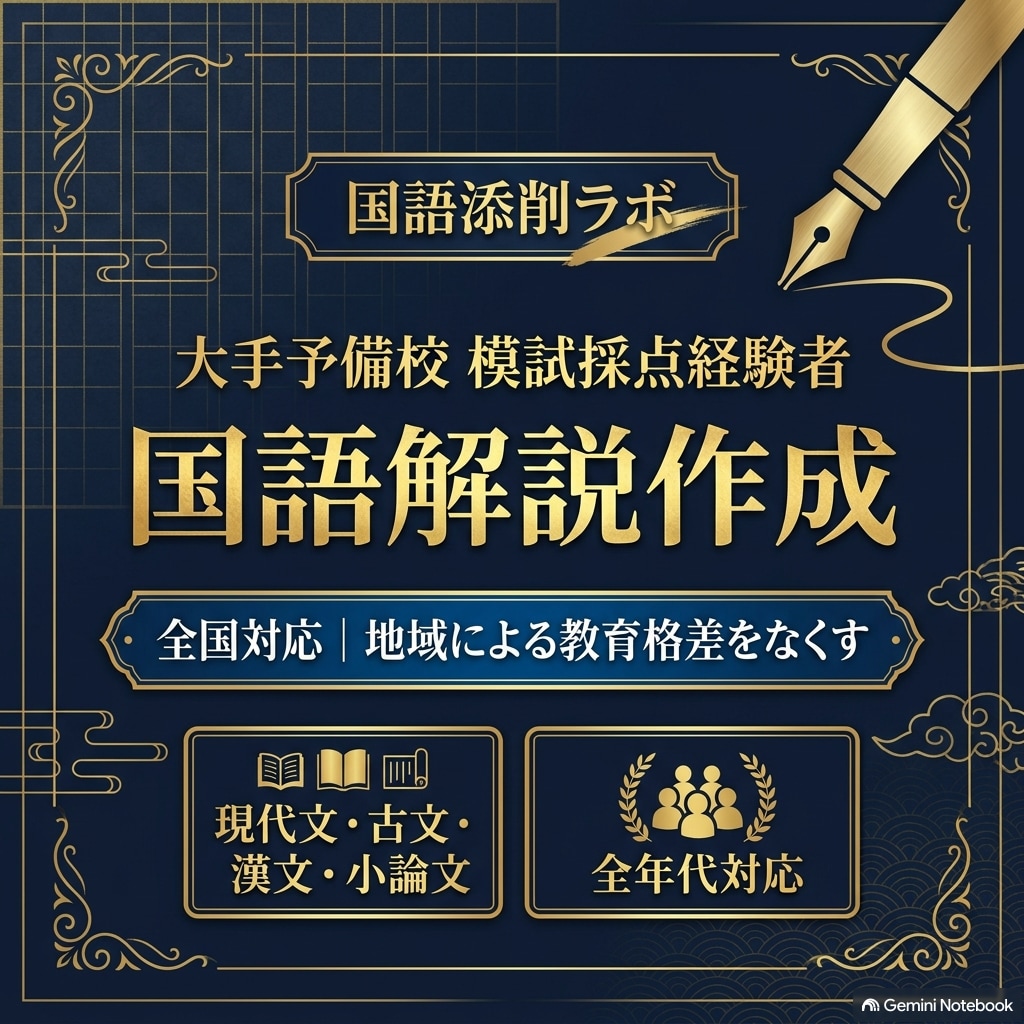 国語の解説作成を受け付けます 国語のプロによる解説作成サービスを低価格でご提供！ イメージ1