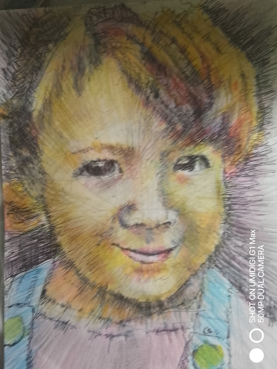 小さいお子様の似顔絵描きます 私の作品を観ていただだいたうえで似顔絵をうけたまわります。 イメージ1