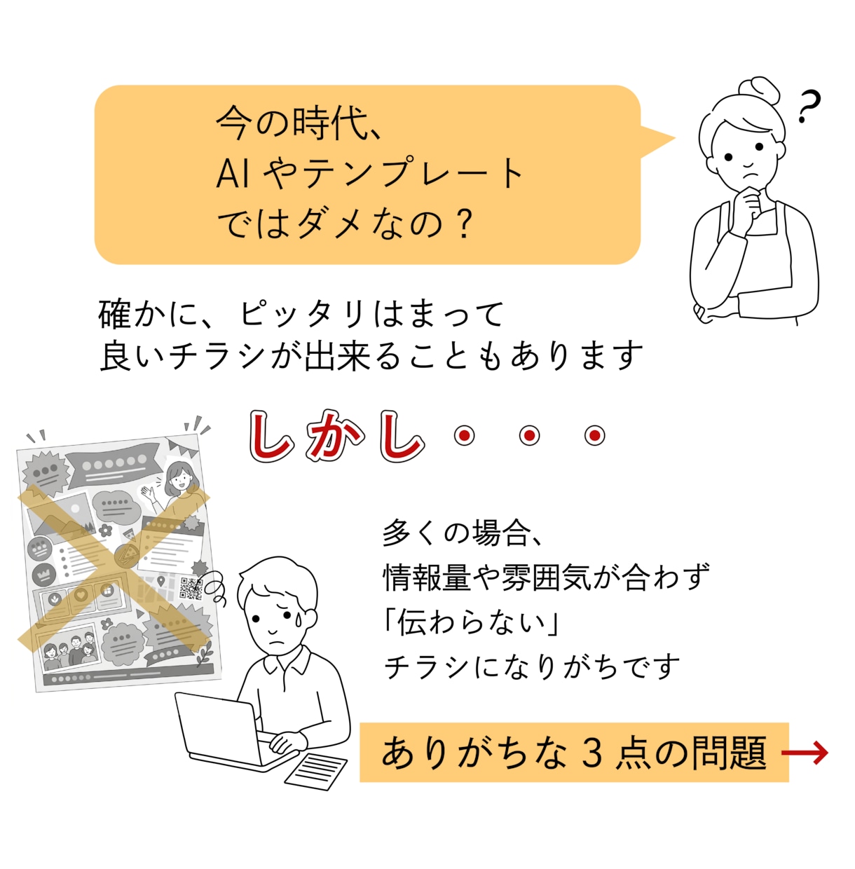 気になる！を引き出すチラシを作成します AIやテンプレでは思うように作成できない方へ！ イメージ2