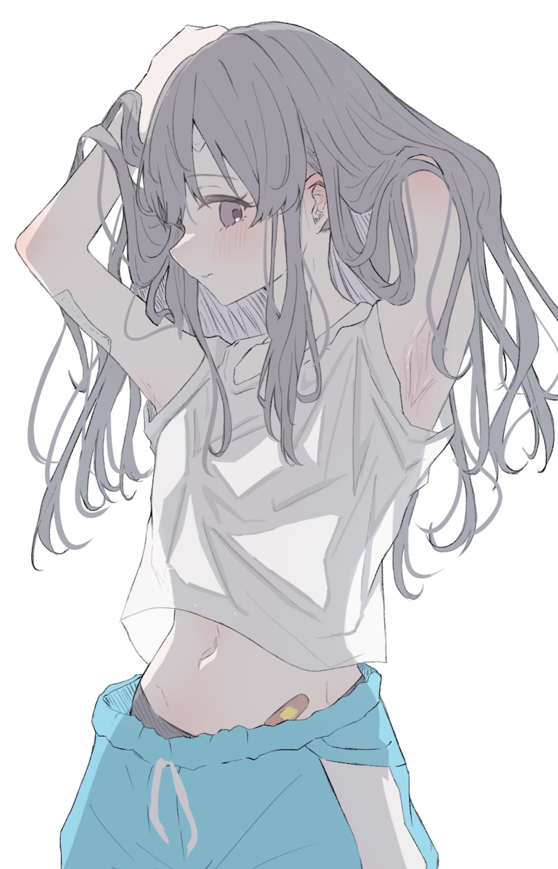 目を引く女の子のイラストを作成します 白やグレーみのある低彩度なイラストで空気感を表現 イメージ4