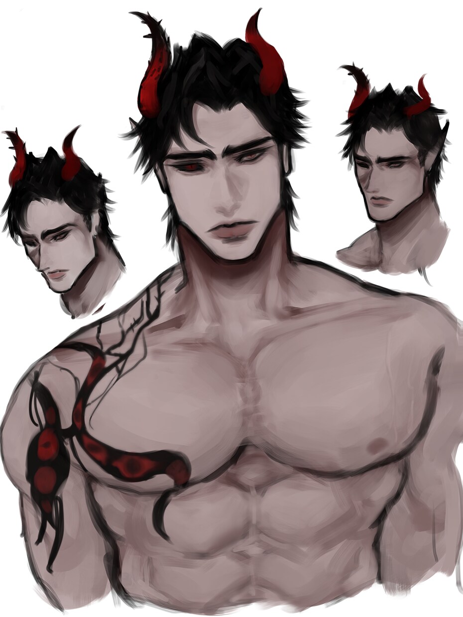 厚塗りでお客様好みのイケメンを描きます 顔から腰辺りまでのイケメンを描きます！筋肉描くのが得意です。 イメージ2