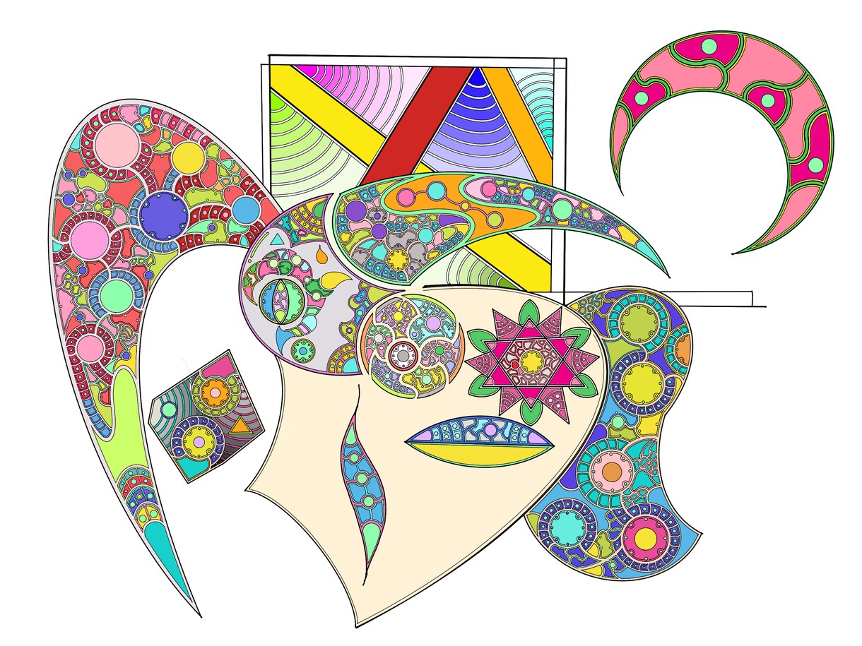 抽象画のイラスト描きます 色鮮やかな抽象画イラスト作成いたします。 イメージ1