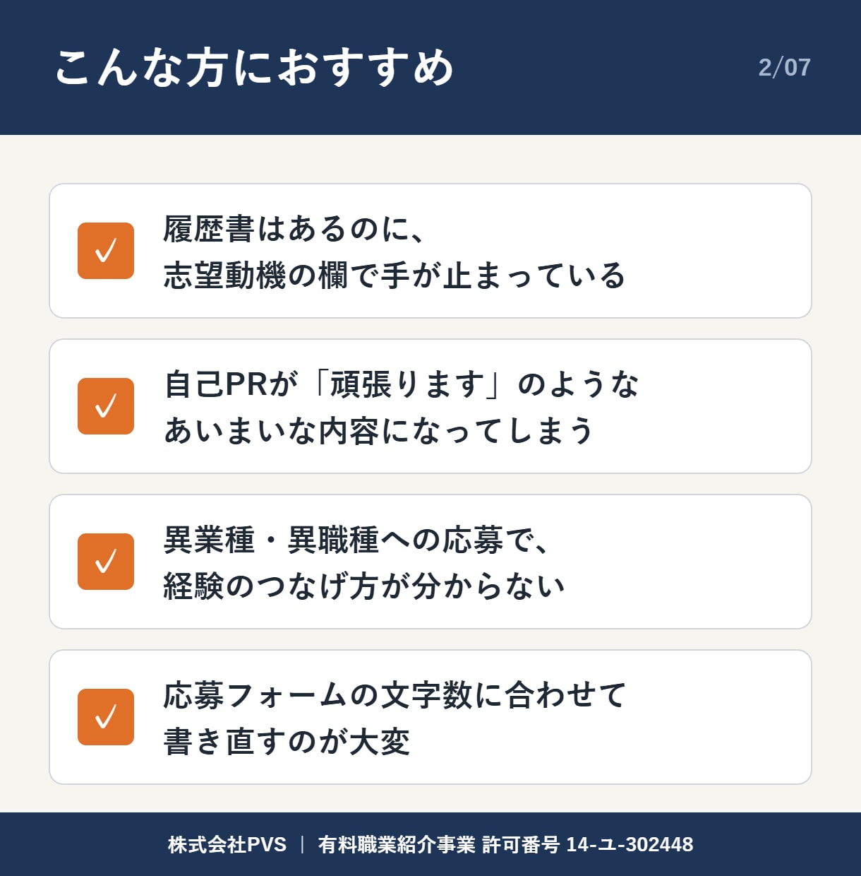 志望動機と自己PRを応募先に合わせて作成します 5000人以上と面談した人材紹介の責任者が確認 イメージ2