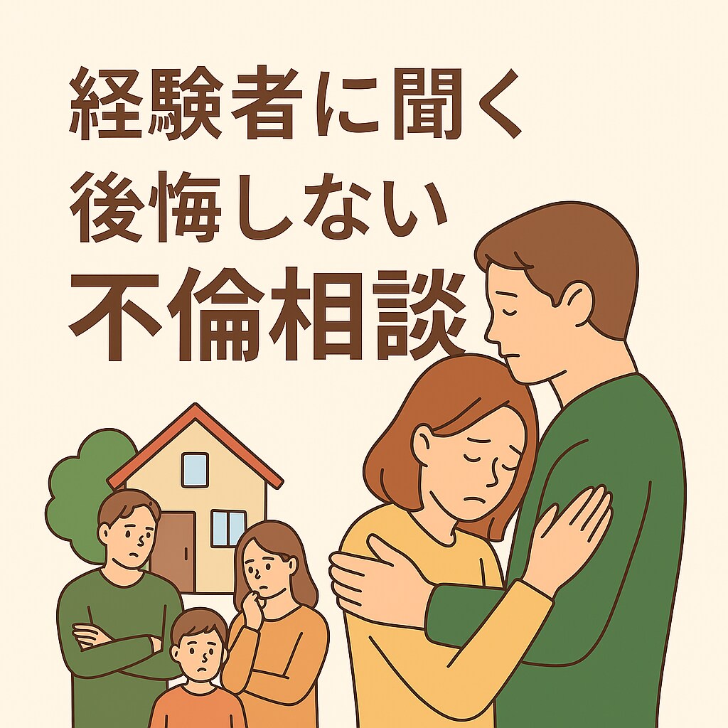 後悔しない不倫相談をお受けします 2回の離婚と3回の結婚経験、男性目線でお応えします イメージ1