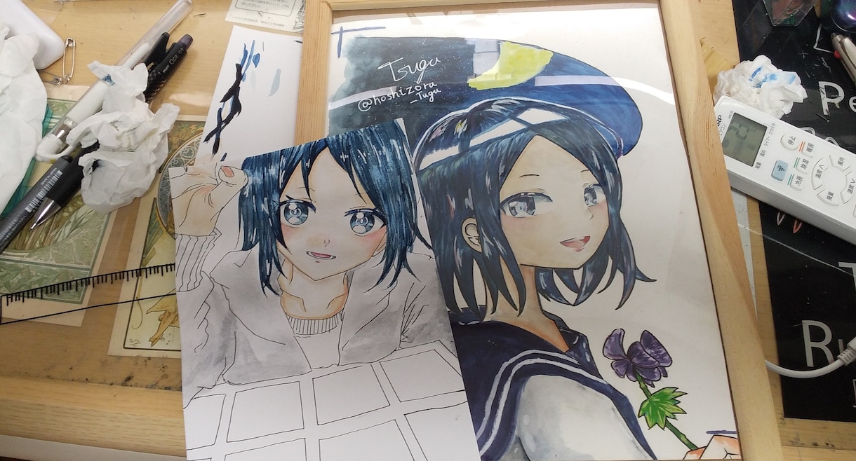 絵画のようなアナログのイラストを描きます 実際に1から色彩までイラストを制作します。 イメージ7