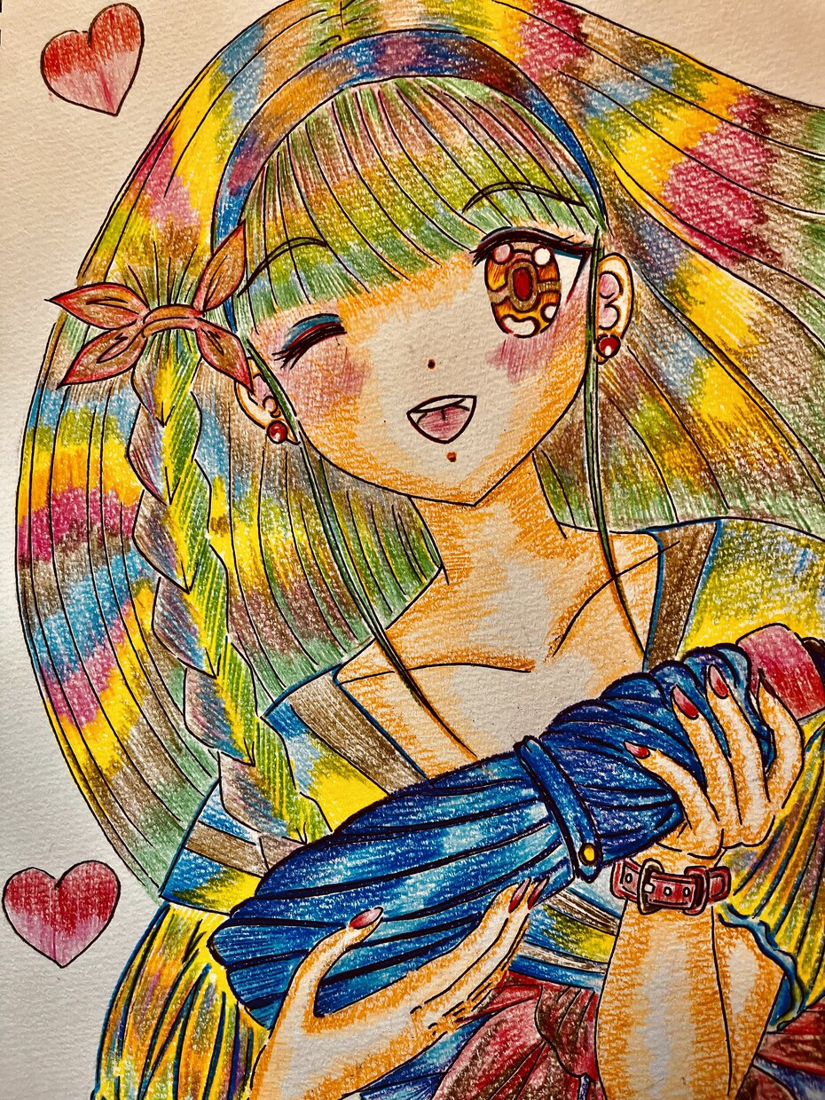 あなたのオリジナルヒロイン手描きします 全てアナログ手描き、色鉛筆仕上げでお届けします。 イメージ3