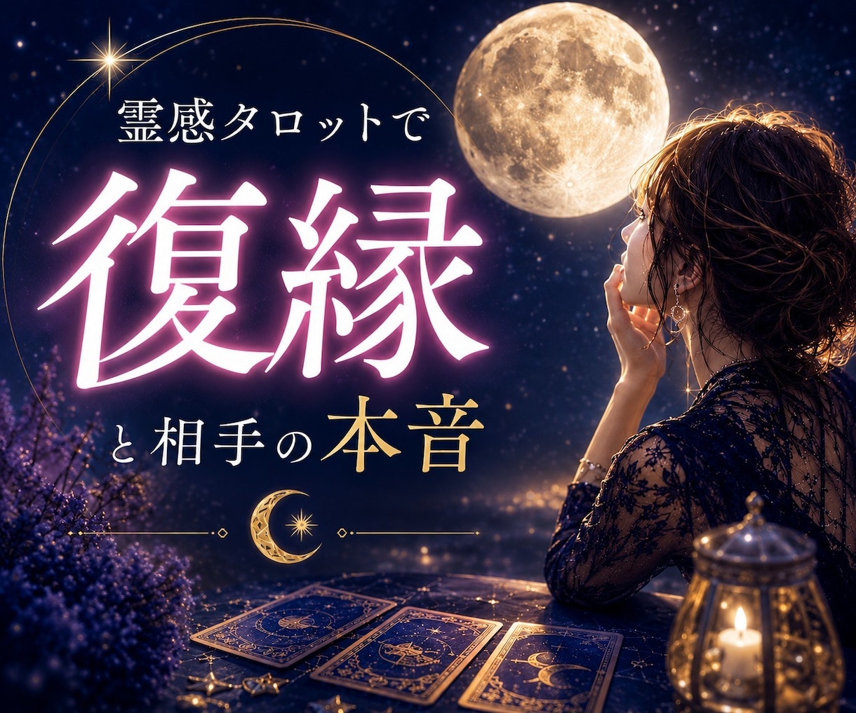 霊感タロットで復縁と相手の本音を読み解きます 忘れられないあの人の本音と復縁の可能性を丁寧に読み解きます。 イメージ1
