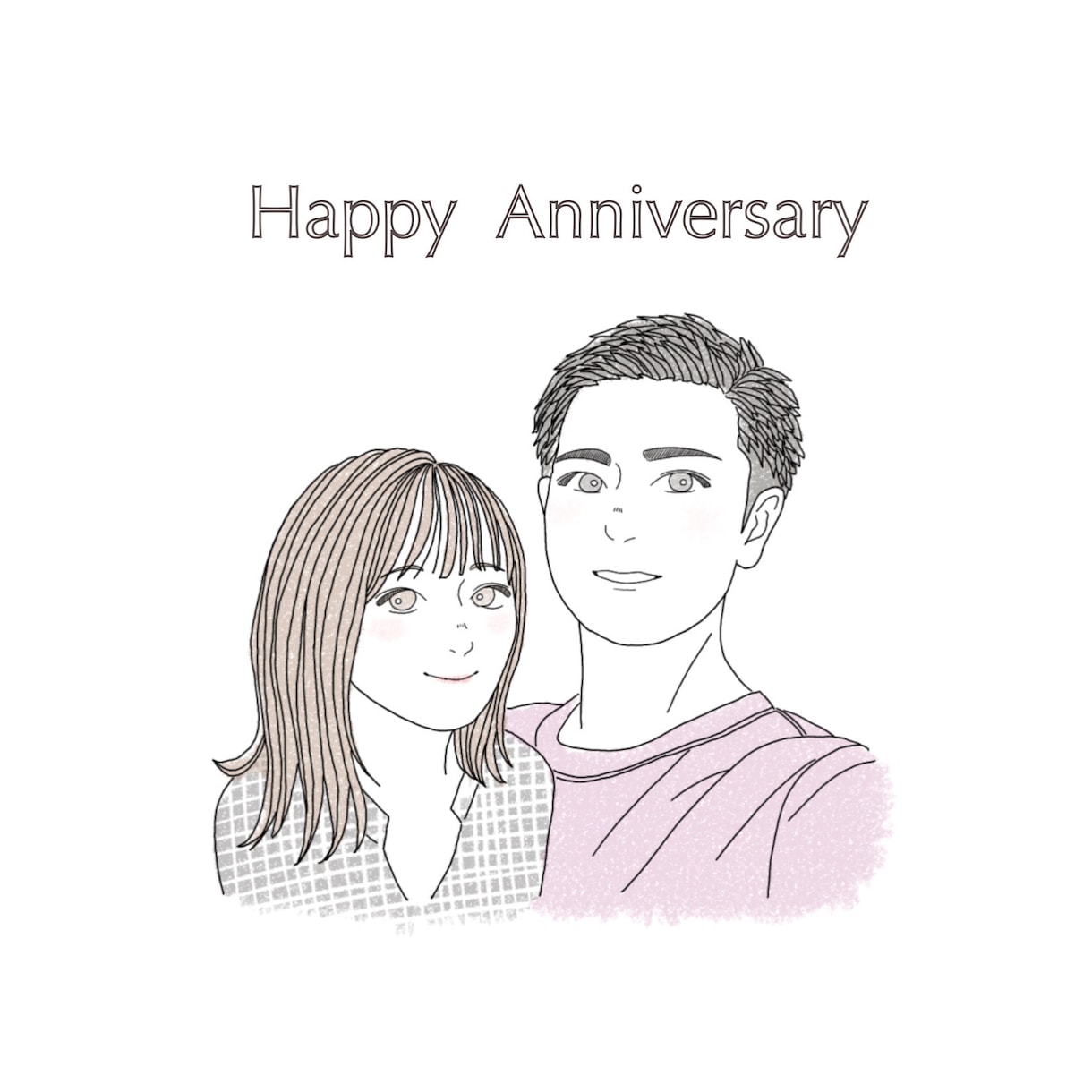 カップルのイラストを描きます 恋人との思い出を可愛いイラストに！ イメージ3