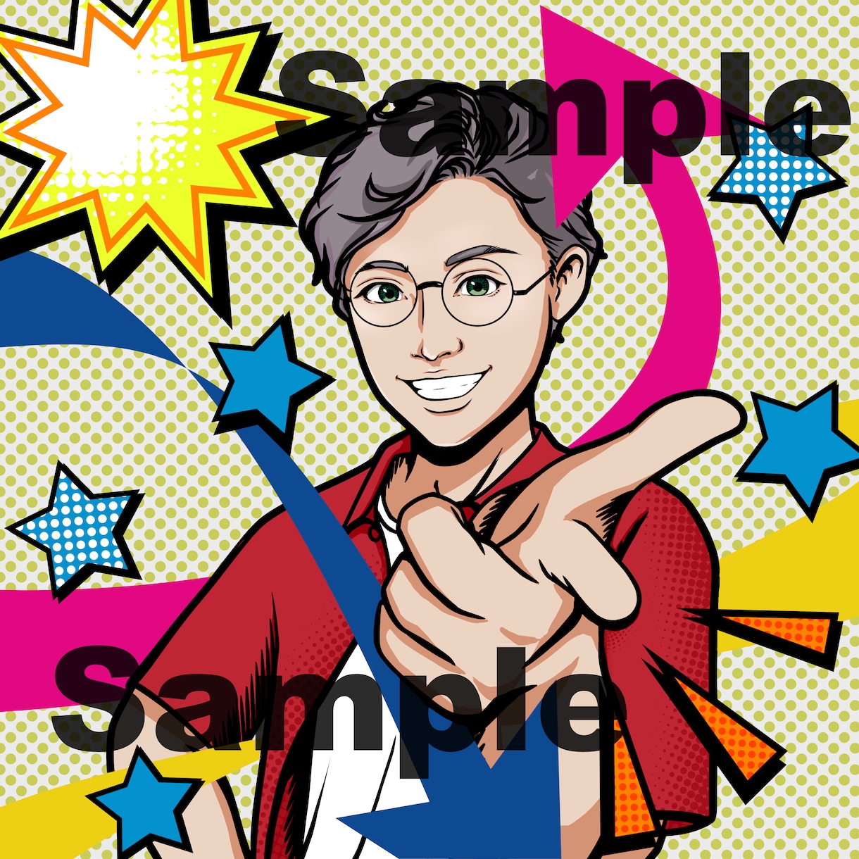 修正無制限！！アメコミイラスト作成します インパクト大で目立つこと間違いナシ！！なんでもご相談下さい イメージ2
