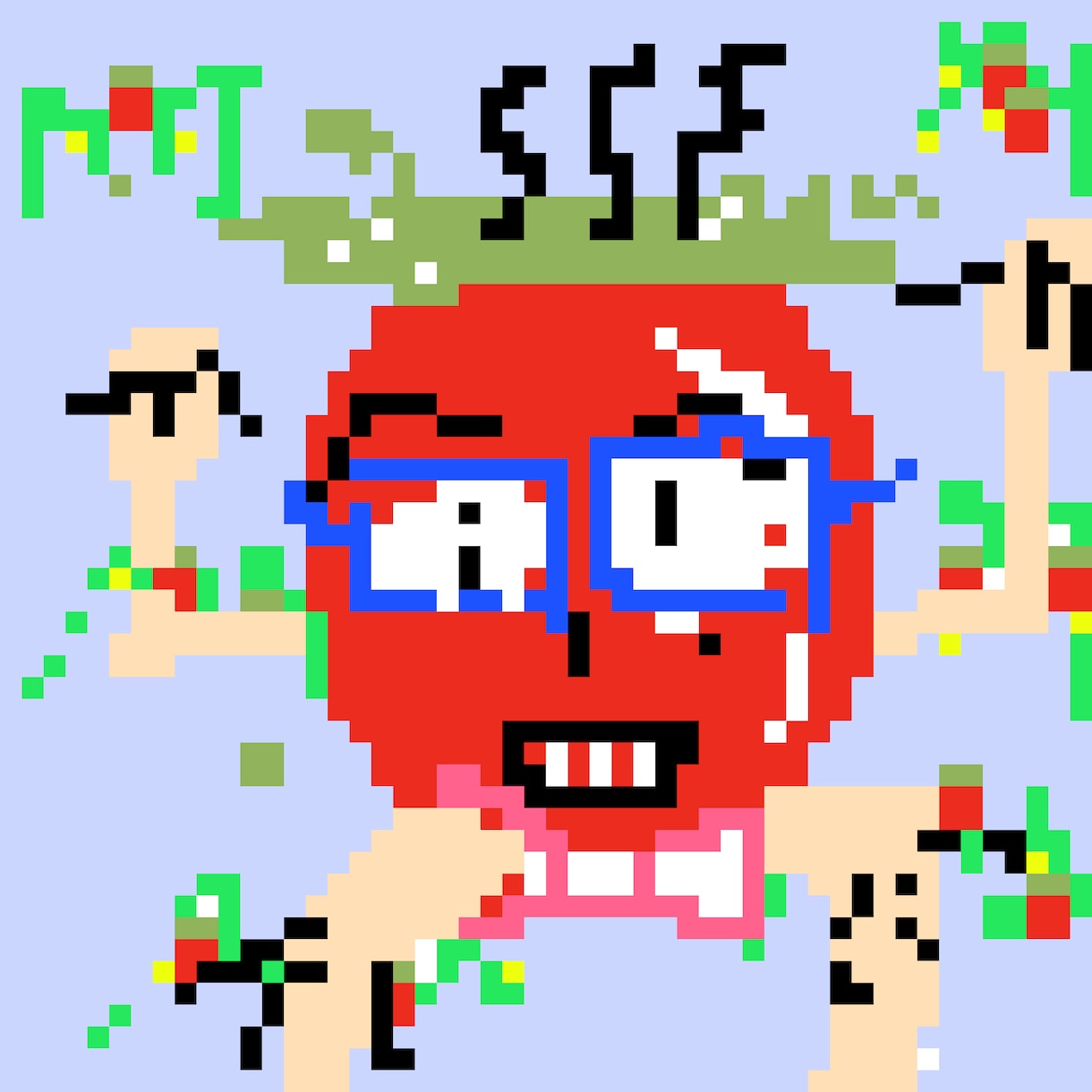 癖強なドット絵描きます 【ドット絵】食べ物や動物の面白いドット絵 イメージ2