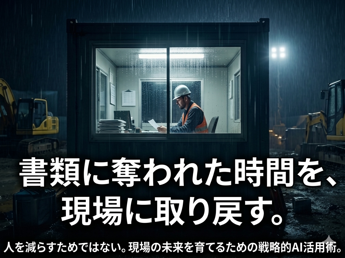 建設業向け生成AI活用で書類業務効率化を提案します 書類に奪われた時間を、現場に取り戻す。 イメージ1