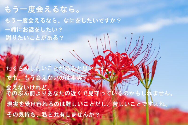 死別の話を聴きます 大学でその道の研究をしていました イメージ1