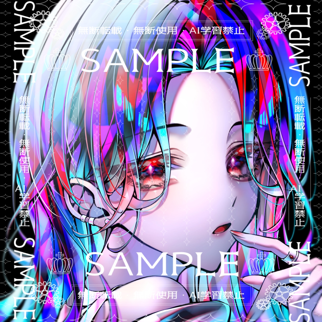 何度でも修正◎!キラキラで目立つアイコンを描きます カラフルでお好みのアイコンをオーダーメイドします☺︎ イメージ10