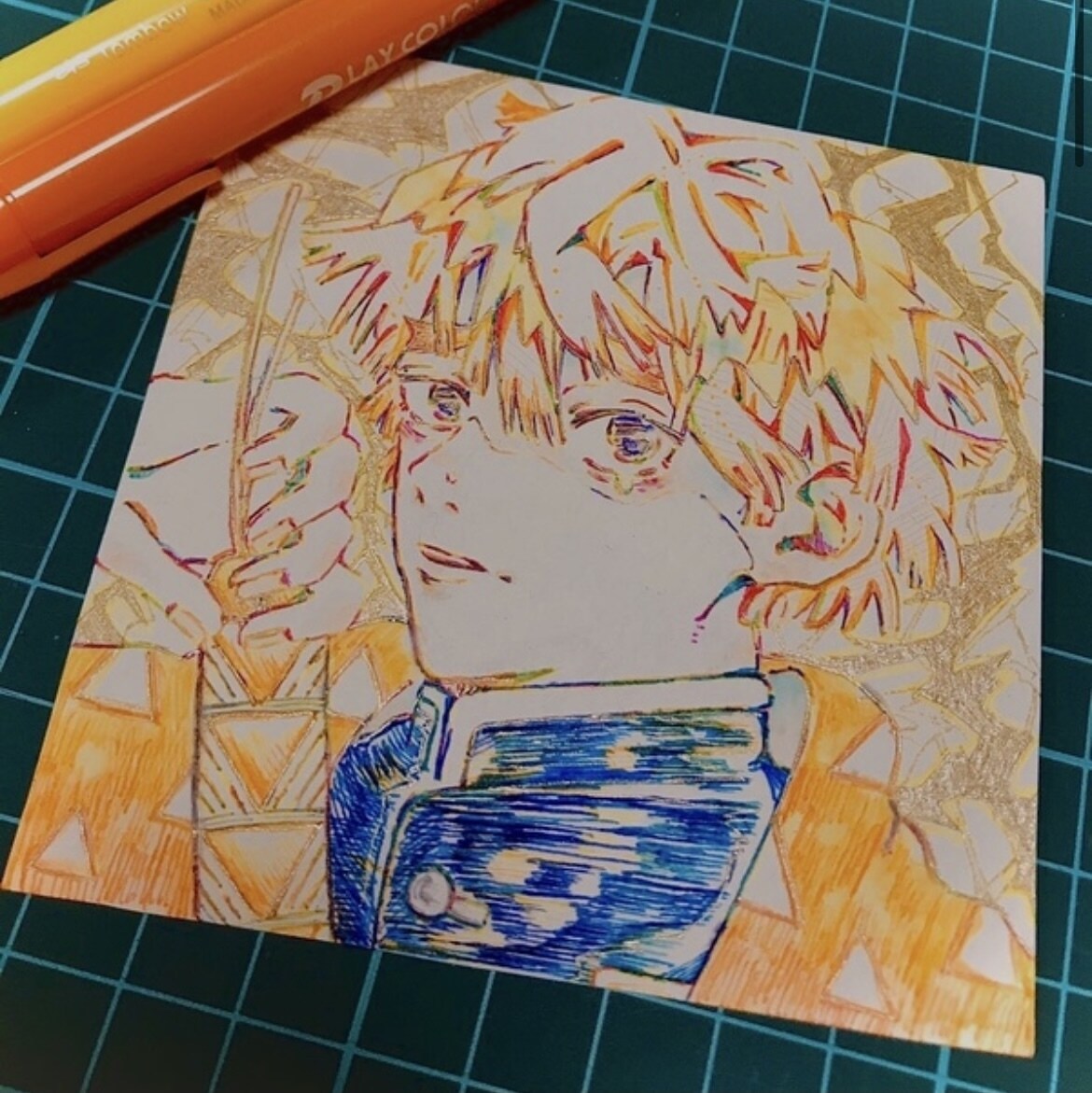プレイカラーアナログイラスト描きます カラフルに仕上げます！プレゼントなどにいかがですか？ イメージ3