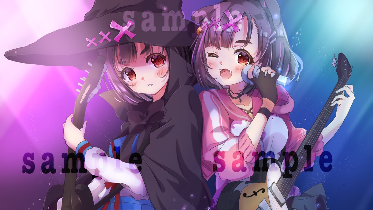 用途なんでも♪/歌ってみた等の1枚イラスト描きます 可愛い女の子が動画やSNSを飾ります♡ イメージ1