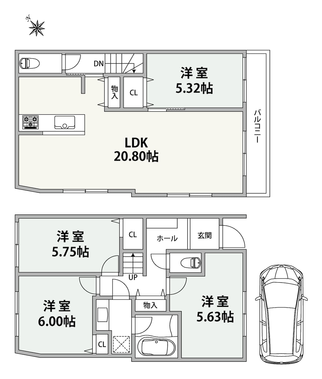 間取図を作成します Illustratorで間取図を綺麗に作成します イメージ3