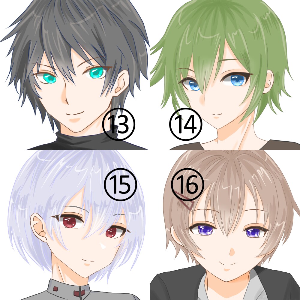 商用利用可！ゲーム・SNSアイコン、その他描きます 20名の男女から素体を選択してカスタマイズ作成するサービス！ イメージ9