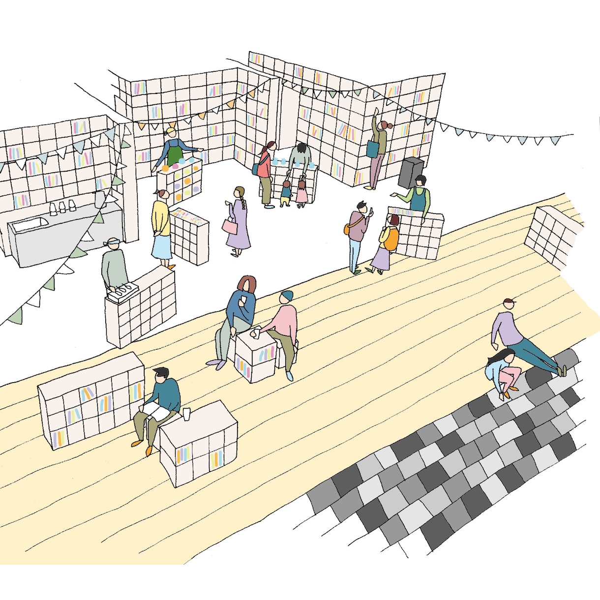 ある様子や光景を描いたイラストを提供いたします イベントポスターや挿絵等、用途に合わせた情景を描きます イメージ1