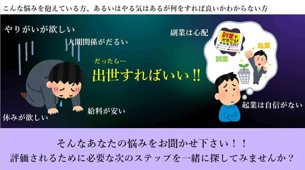 問題や悩みを抱える会社員の相談窓口！！承ります 最短で出世したいあなた！もう一度輝きたいそんなあなたへ！ イメージ3