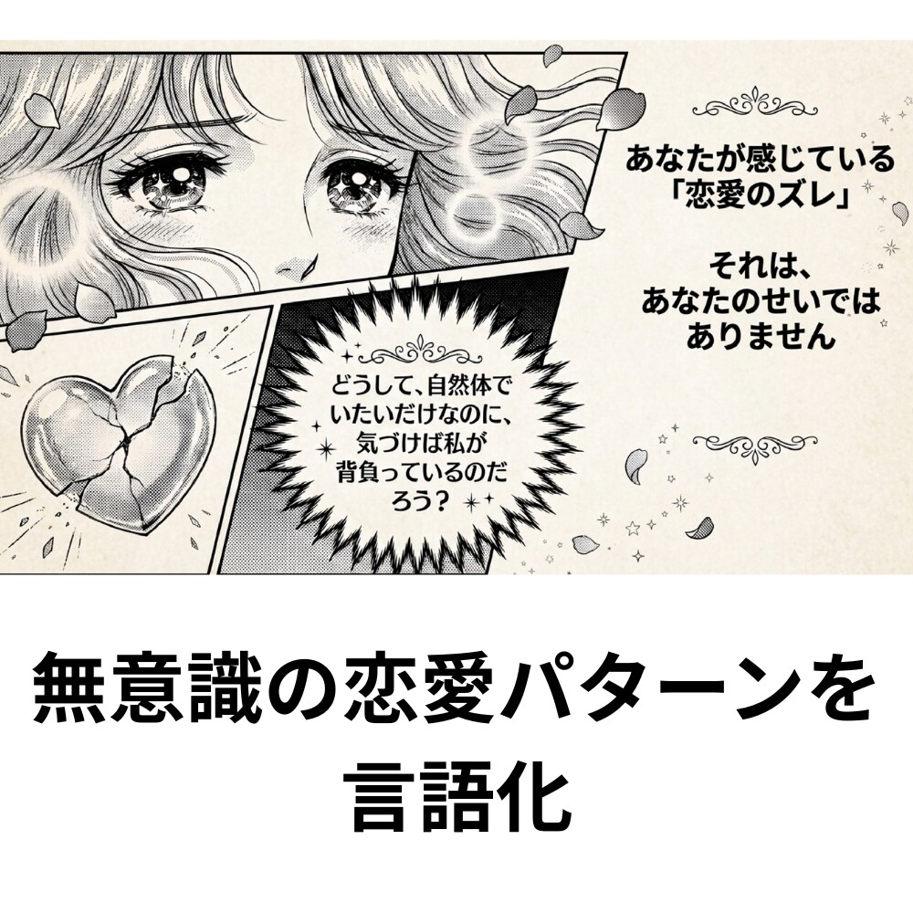 なぜ同じ恋愛を繰り返してしまうのかを解き明かします 恋愛がうまくいかない理由を“少女漫画形式”鑑定書で診断します イメージ1