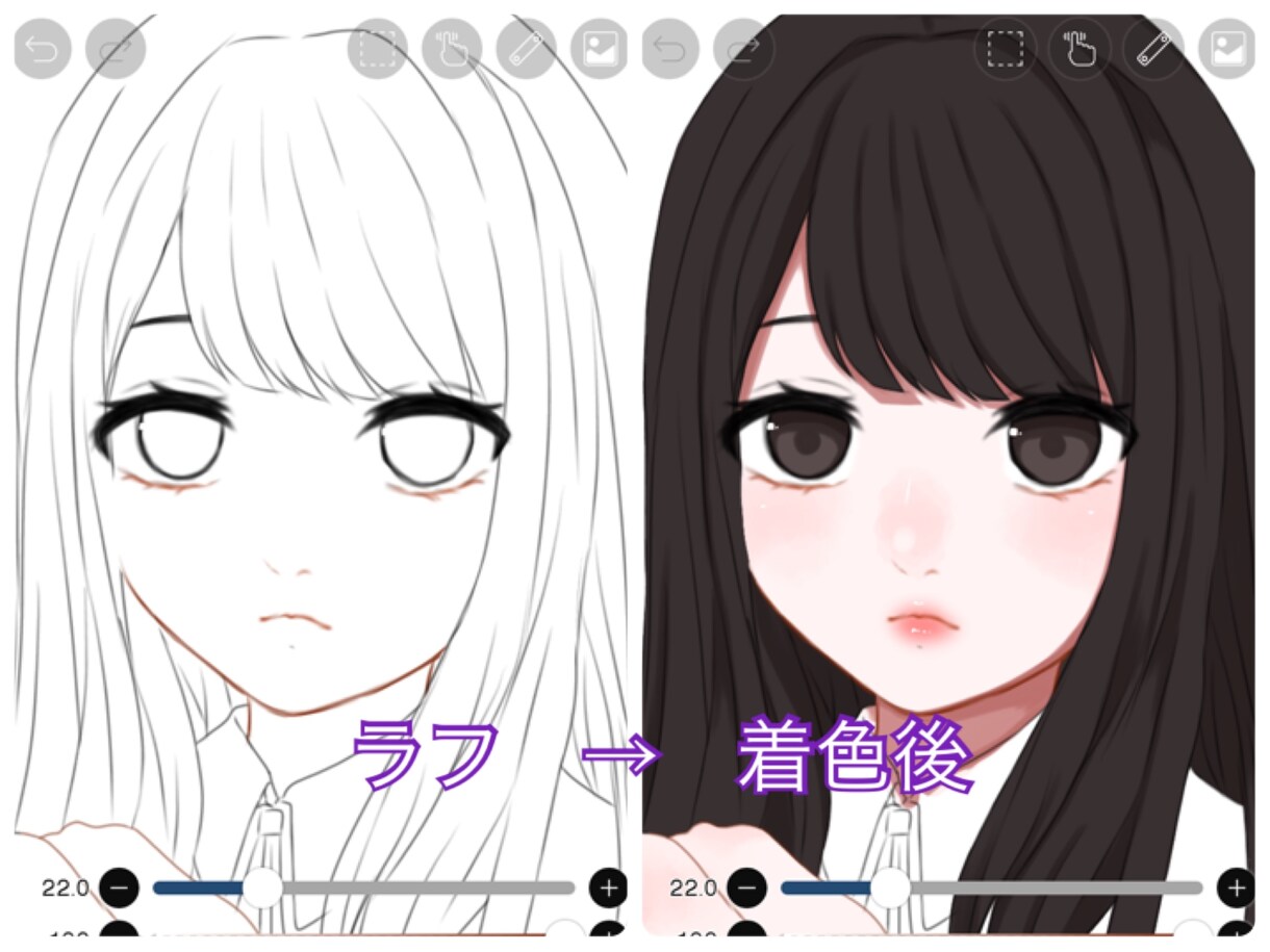 女の子の厚塗りアイコン描きます 地雷系女子、病み可愛い女の子が好きなあなたに イメージ4